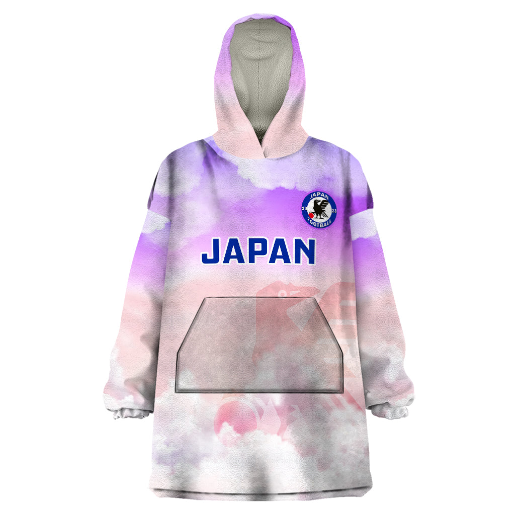 Japan Football Wearable Blanket Hoodie Go Nadeshiko 2023 World Cup - Wonder Print Shop