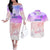 Custom Japan Football Couples Matching Off The Shoulder Long Sleeve Dress and Hawaiian Shirt Go Nadeshiko 2023 World Cup - Wonder Print Shop