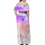 Custom Japan Football Off Shoulder Maxi Dress Go Nadeshiko 2023 World Cup - Wonder Print Shop