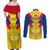 Colombia Football Couples Matching Off Shoulder Maxi Dress and Long Sleeve Button Shirts Las Chicas Superpoderosas 2023 World Cup - Wonder Print Shop