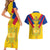 Colombia Football Couples Matching Short Sleeve Bodycon Dress and Hawaiian Shirt Las Chicas Superpoderosas 2023 World Cup - Wonder Print Shop