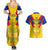 Colombia Football Couples Matching Summer Maxi Dress and Hawaiian Shirt Las Chicas Superpoderosas 2023 World Cup - Wonder Print Shop