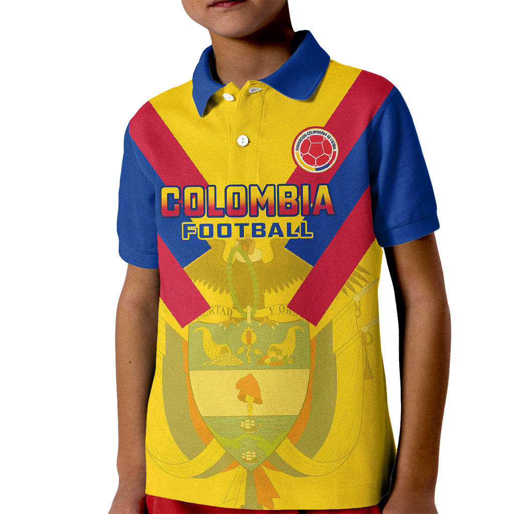 Colombia Football Kid Polo Shirt Las Chicas Superpoderosas 2023 World Cup - Wonder Print Shop