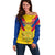 Colombia Football Off Shoulder Sweater Las Chicas Superpoderosas 2023 World Cup - Wonder Print Shop