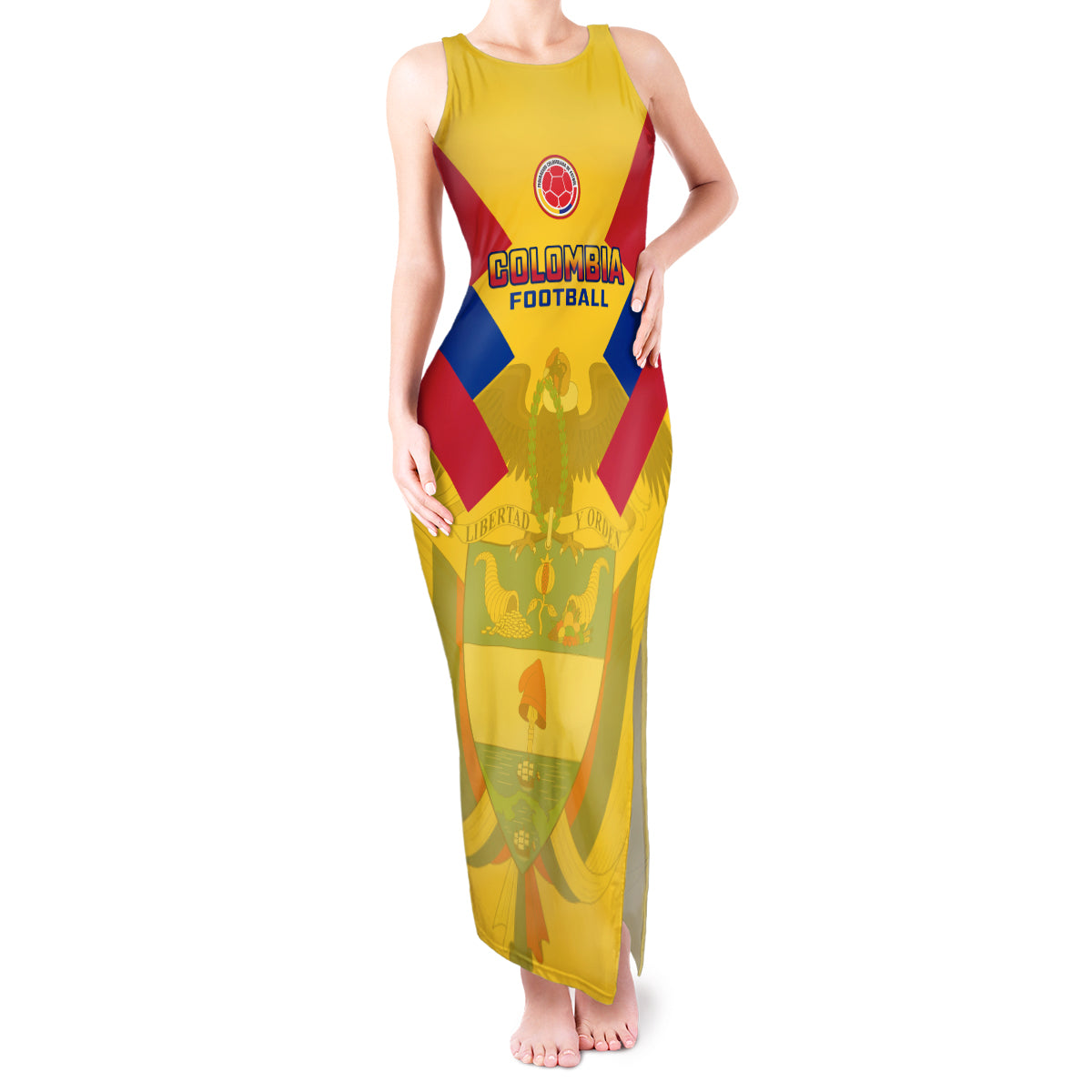 Colombia Football Tank Maxi Dress Las Chicas Superpoderosas 2023 World Cup - Wonder Print Shop