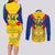 Custom Colombia Football Couples Matching Long Sleeve Bodycon Dress and Long Sleeve Button Shirts Las Chicas Superpoderosas 2023 World Cup - Wonder Print Shop