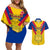 Custom Colombia Football Couples Matching Off Shoulder Short Dress and Hawaiian Shirt Las Chicas Superpoderosas 2023 World Cup - Wonder Print Shop