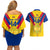 Custom Colombia Football Couples Matching Off Shoulder Short Dress and Hawaiian Shirt Las Chicas Superpoderosas 2023 World Cup - Wonder Print Shop