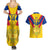 Custom Colombia Football Couples Matching Summer Maxi Dress and Hawaiian Shirt Las Chicas Superpoderosas 2023 World Cup - Wonder Print Shop