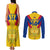 Custom Colombia Football Couples Matching Tank Maxi Dress and Long Sleeve Button Shirts Las Chicas Superpoderosas 2023 World Cup - Wonder Print Shop