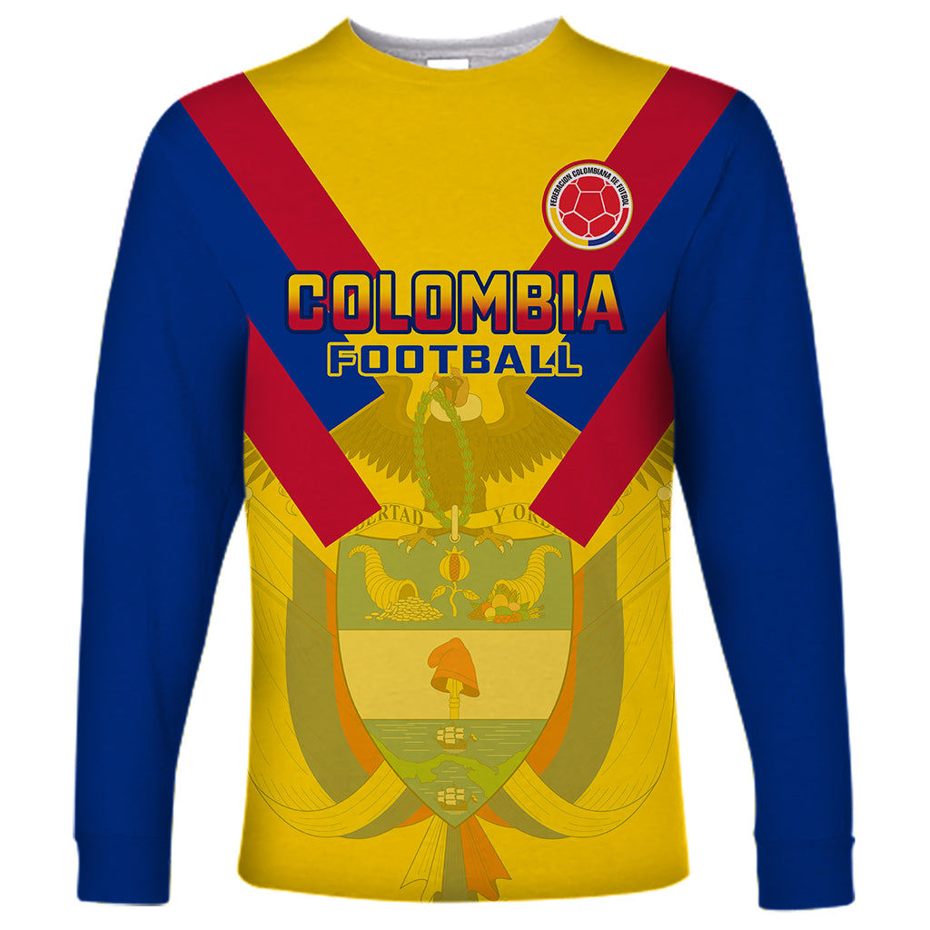 Custom Colombia Football Long Sleeve Shirt Las Chicas Superpoderosas 2023 World Cup - Wonder Print Shop