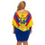 Custom Colombia Football Off Shoulder Short Dress Las Chicas Superpoderosas 2023 World Cup - Wonder Print Shop