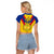 Custom Colombia Football Raglan Cropped T Shirt Las Chicas Superpoderosas 2023 World Cup - Wonder Print Shop