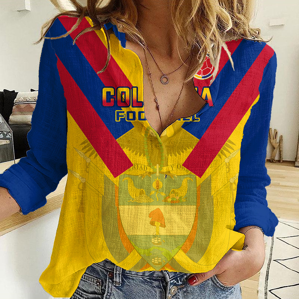 Custom Colombia Football Women Casual Shirt Las Chicas Superpoderosas 2023 World Cup - Wonder Print Shop