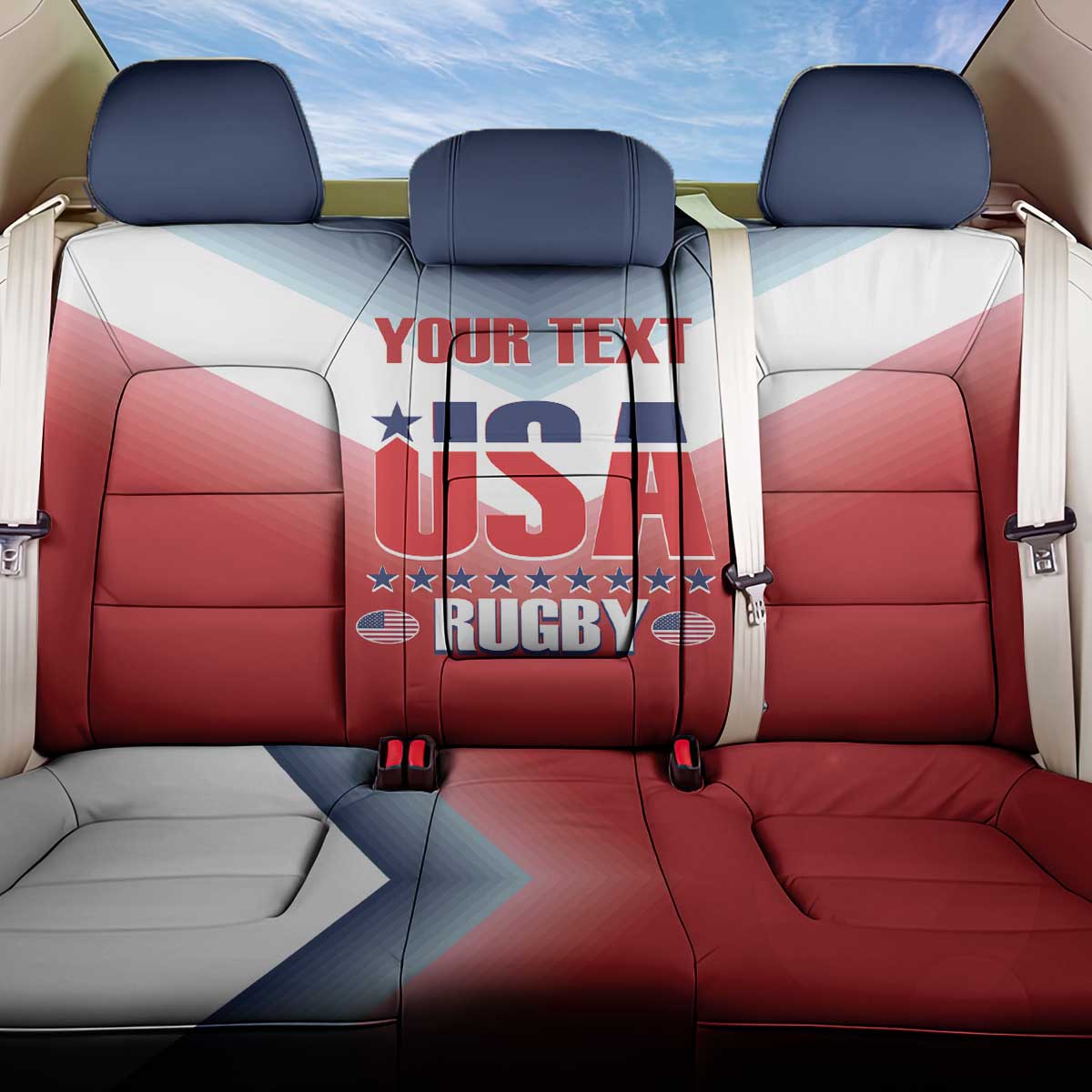 Custom USA Rugby Back Car Seat Cover 2024 Simple Style - Wonder Print Shop