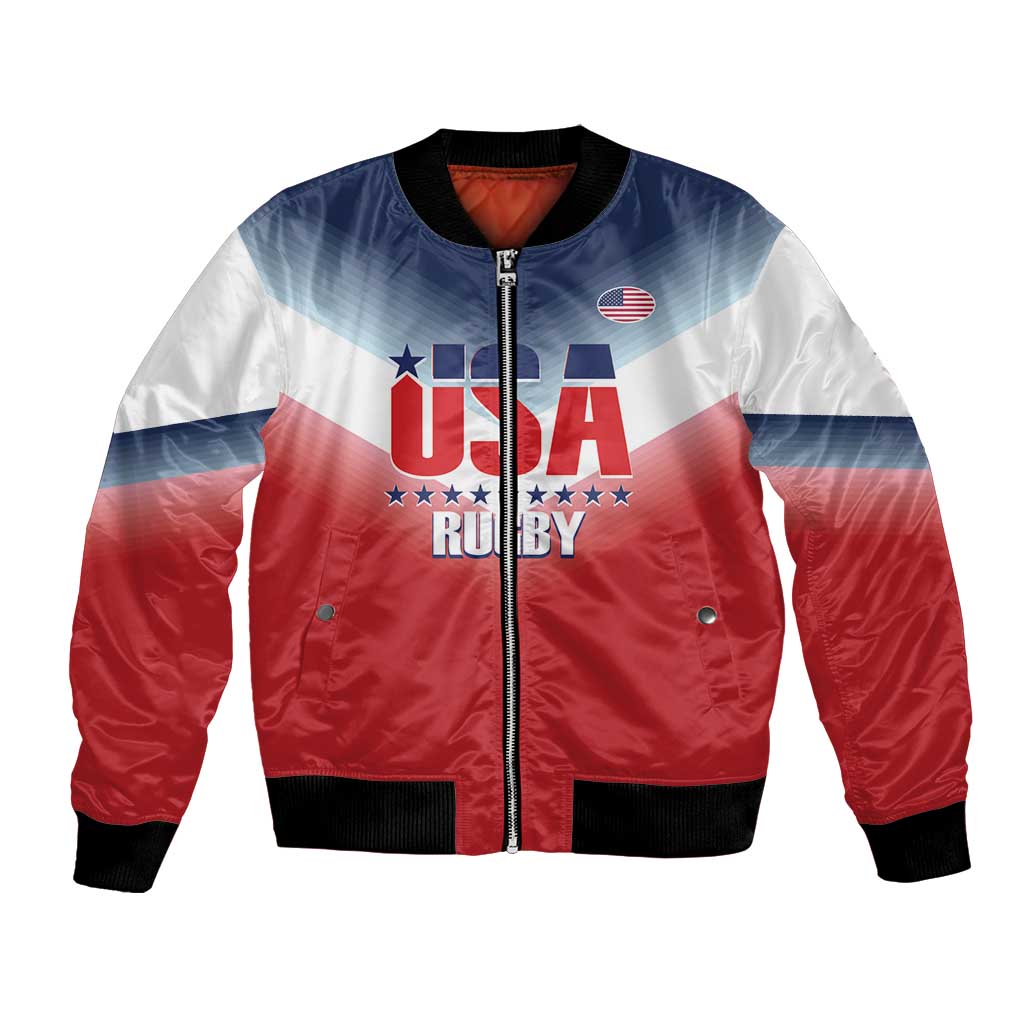 Custom USA Rugby Bomber Jacket 2024 Simple Style - Wonder Print Shop