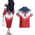 Custom USA Rugby Couples Matching Off The Shoulder Long Sleeve Dress and Hawaiian Shirt 2024 Simple Style - Wonder Print Shop