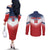 Custom USA Rugby Couples Matching Off The Shoulder Long Sleeve Dress and Long Sleeve Button Shirt 2024 Simple Style