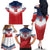 Custom USA Rugby Family Matching Off The Shoulder Long Sleeve Dress and Hawaiian Shirt 2024 Simple Style - Wonder Print Shop