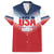 Custom USA Rugby Family Matching Off The Shoulder Long Sleeve Dress and Hawaiian Shirt 2024 Simple Style - Wonder Print Shop