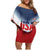 Custom USA Rugby Family Matching Off Shoulder Short Dress and Hawaiian Shirt 2024 Simple Style - Wonder Print Shop