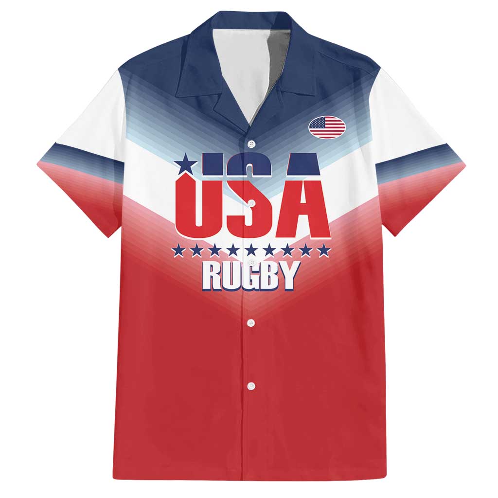 Custom USA Rugby Hawaiian Shirt 2024 Simple Style - Wonder Print Shop