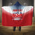 Custom USA Rugby Hooded Blanket 2024 Simple Style