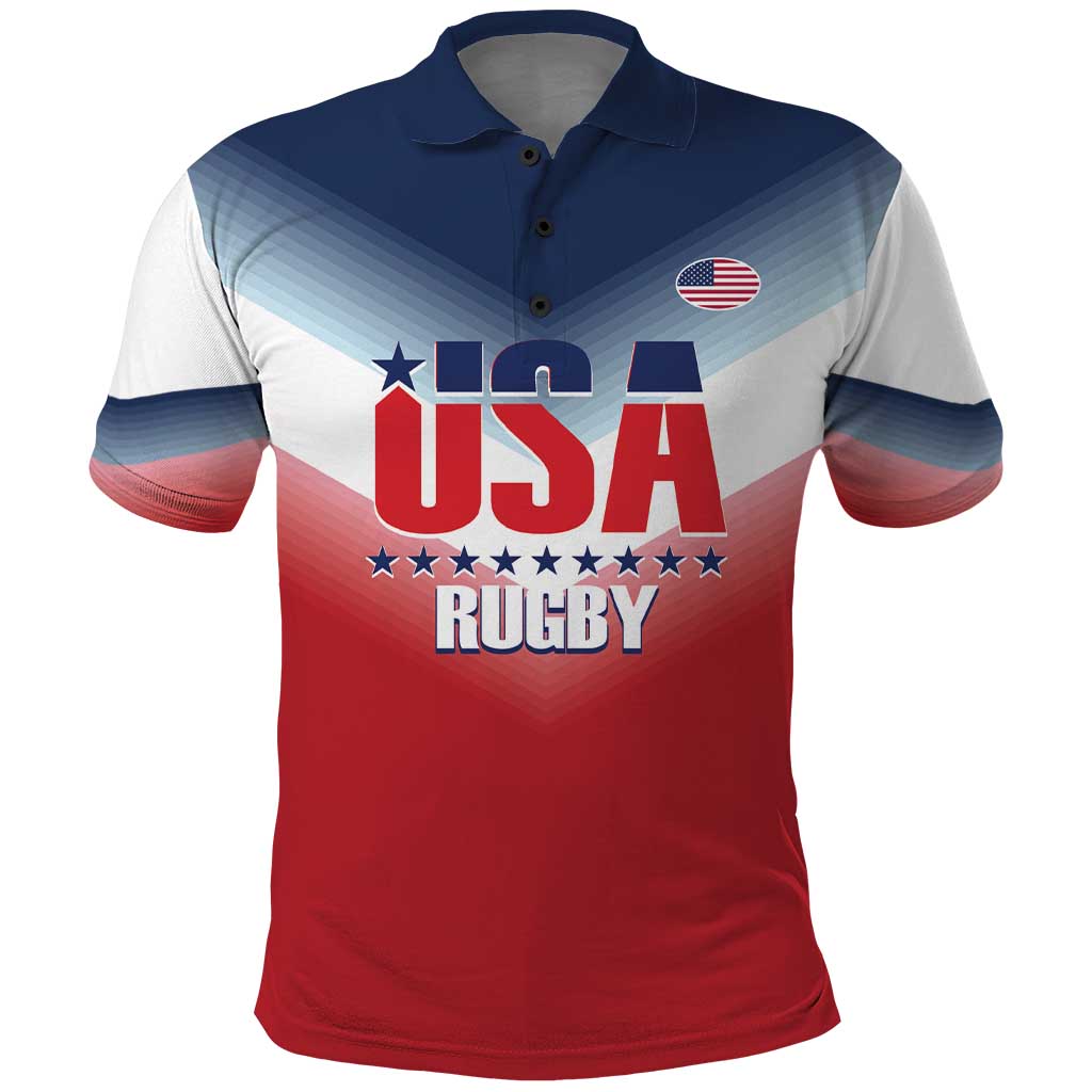 Custom USA Rugby Polo Shirt 2024 Simple Style