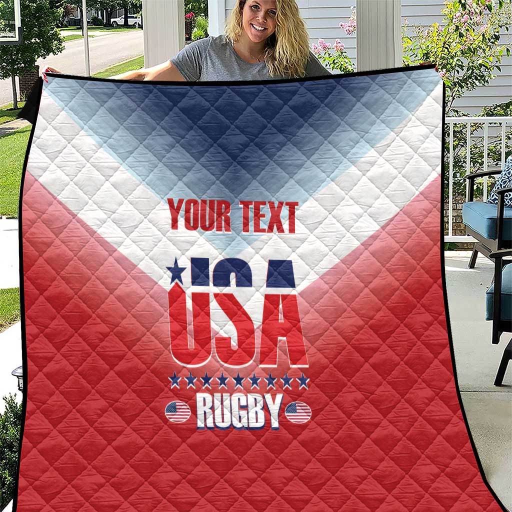 Custom USA Rugby Quilt 2024 Simple Style