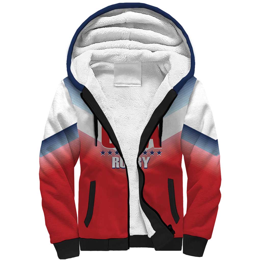 Custom USA Rugby Sherpa Hoodie 2024 Simple Style