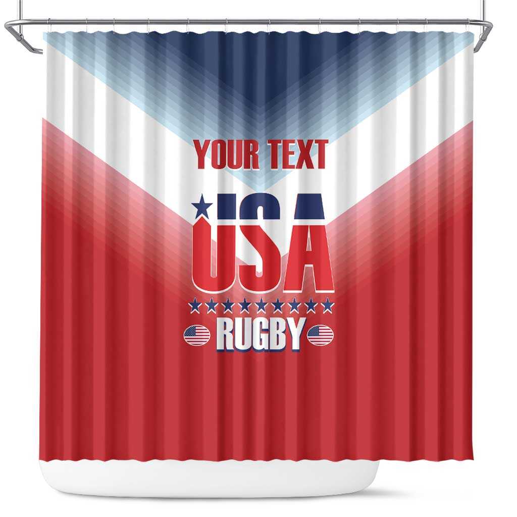 Custom USA Rugby Shower Curtain 2024 Simple Style