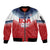 Custom USA Rugby Sleeve Zip Bomber Jacket 2024 Simple Style