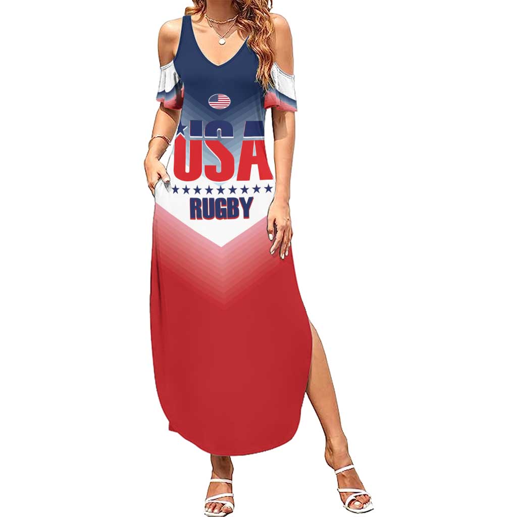 Custom USA Rugby Summer Maxi Dress 2024 Simple Style