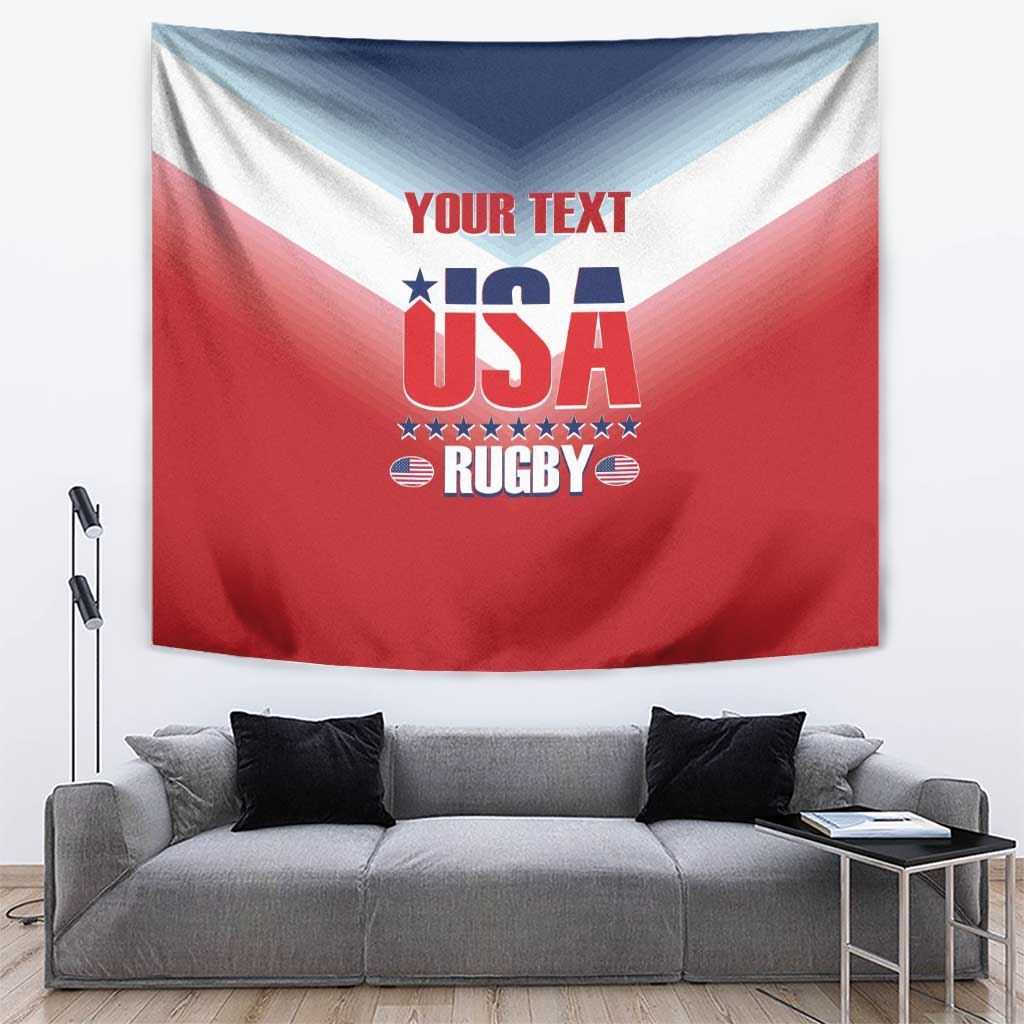 Custom USA Rugby Tapestry 2024 Simple Style