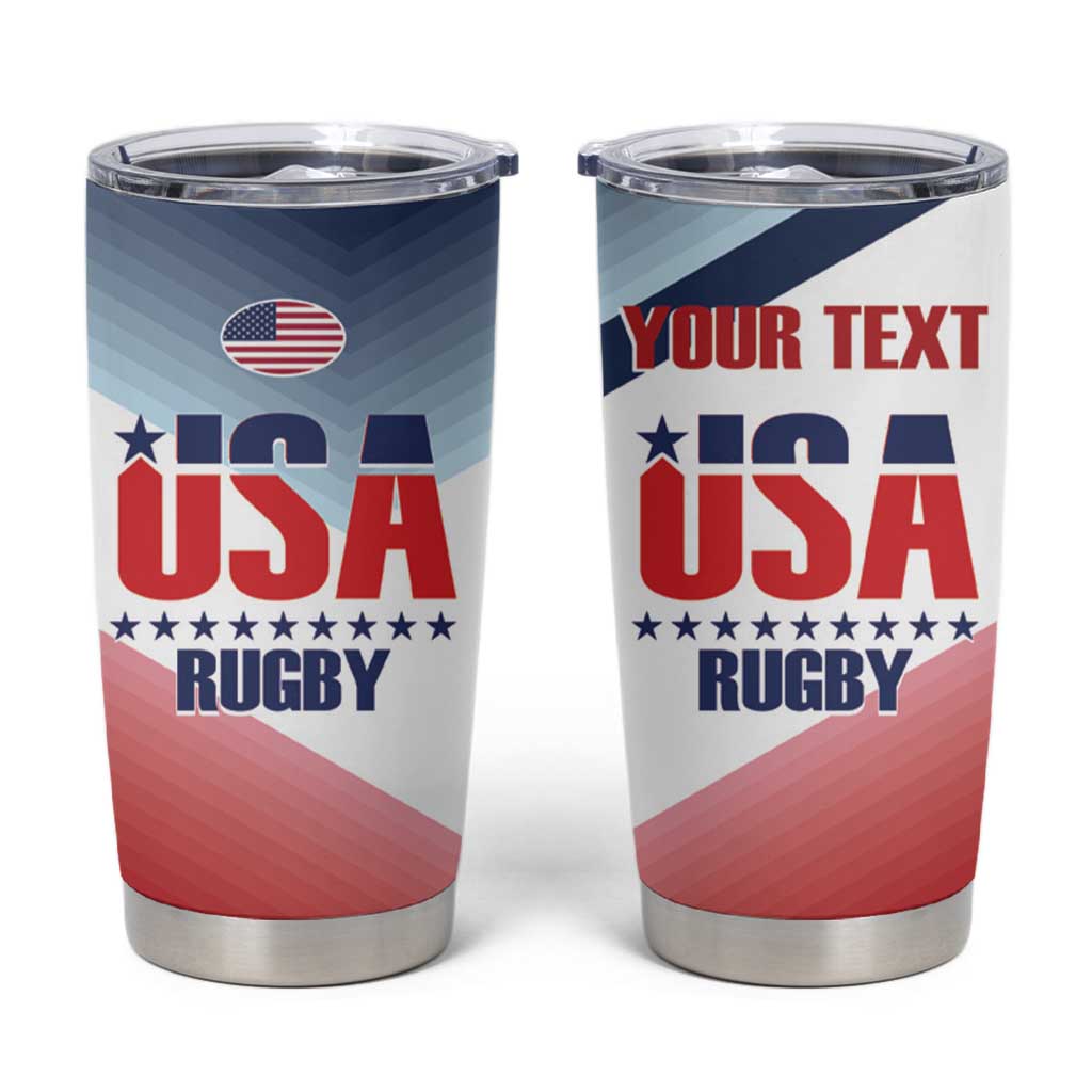 Personalized USA Rugby Tumbler Cup 2024 Simple Style