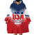 Custom USA Rugby Wearable Blanket Hoodie 2024 Simple Style