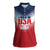 Custom USA Rugby Women Sleeveless Polo Shirt 2024 Simple Style