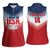 Custom USA Rugby Women Sleeveless Polo Shirt 2024 Simple Style