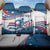 Custom USA Athletics Back Car Seat Cover 2024 United States Flag Curve Style - Wonder Print Shop