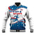 Custom USA Athletics Baseball Jacket 2024 United States Flag Curve Style - Wonder Print Shop