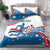 Custom USA Athletics Bedding Set 2024 United States Flag Curve Style - Wonder Print Shop