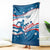 Custom USA Athletics Blanket 2024 United States Flag Curve Style