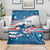 Custom USA Athletics Blanket 2024 United States Flag Curve Style