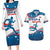 Custom USA Athletics Couples Matching Long Sleeve Bodycon Dress and Hawaiian Shirt 2024 United States Flag Curve Style - Wonder Print Shop