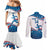 Custom USA Athletics Couples Matching Mermaid Dress and Long Sleeve Button Shirt 2024 United States Flag Curve Style