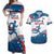 Custom USA Athletics Couples Matching Off Shoulder Maxi Dress and Hawaiian Shirt 2024 United States Flag Curve Style - Wonder Print Shop