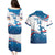 Custom USA Athletics Couples Matching Puletasi and Hawaiian Shirt 2024 United States Flag Curve Style - Wonder Print Shop