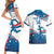 Custom USA Athletics Couples Matching Short Sleeve Bodycon Dress and Hawaiian Shirt 2024 United States Flag Curve Style - Wonder Print Shop