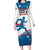 Custom USA Athletics Family Matching Long Sleeve Bodycon Dress and Hawaiian Shirt 2024 United States Flag Curve Style - Wonder Print Shop