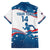 Custom USA Athletics Family Matching Puletasi and Hawaiian Shirt 2024 United States Flag Curve Style - Wonder Print Shop